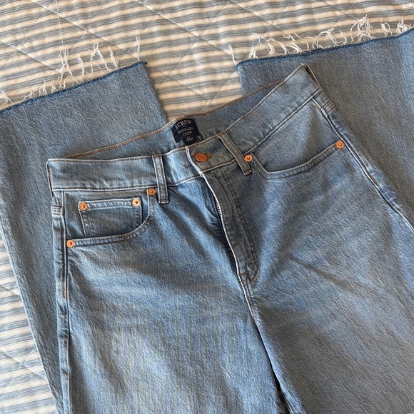 J. Crew Light Blue Denim Wide-Leg Crop Jeans - Picture 3 of 3